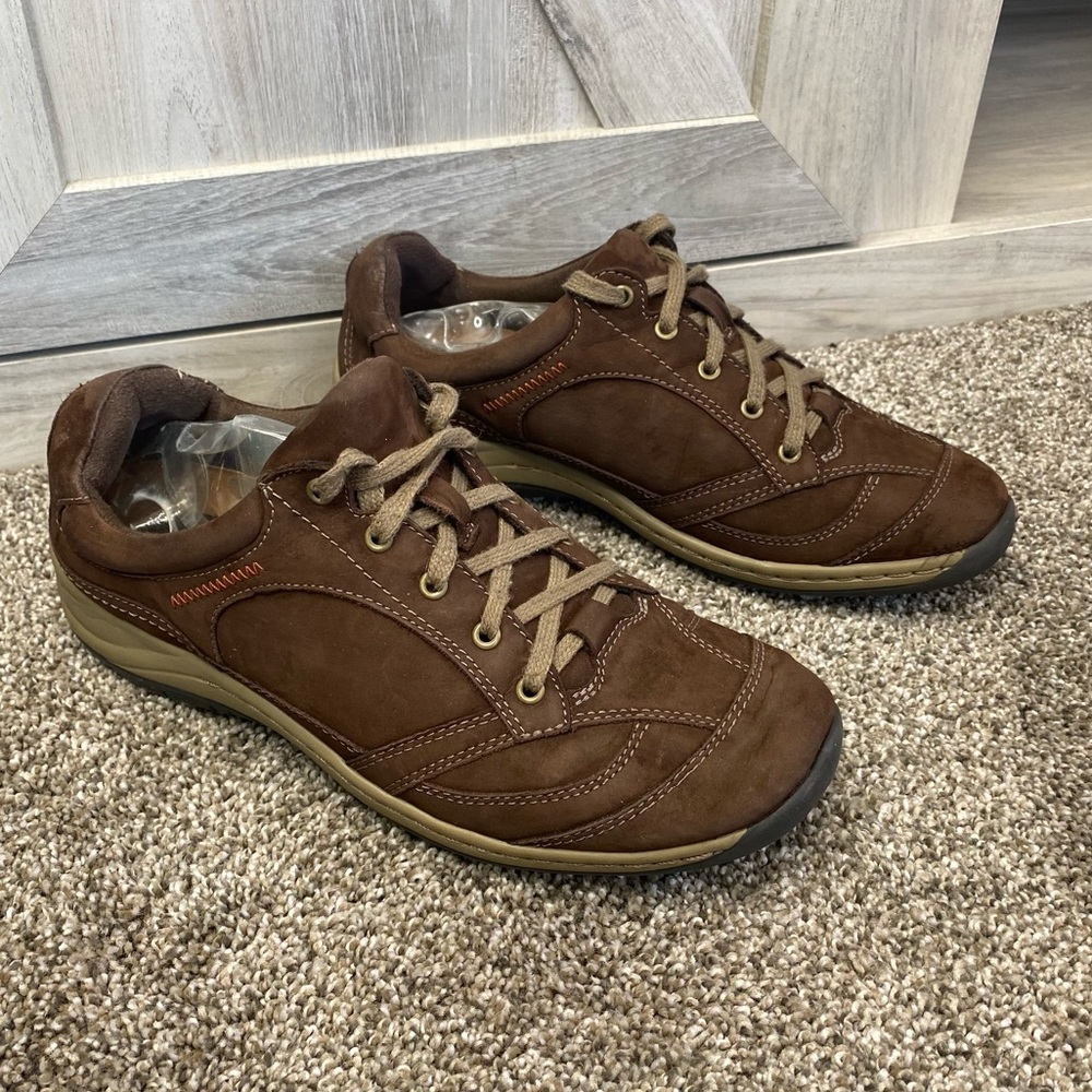 Earth Flora Bark Dark Brown Low Top Lace Up Sneakers Womens Size 8